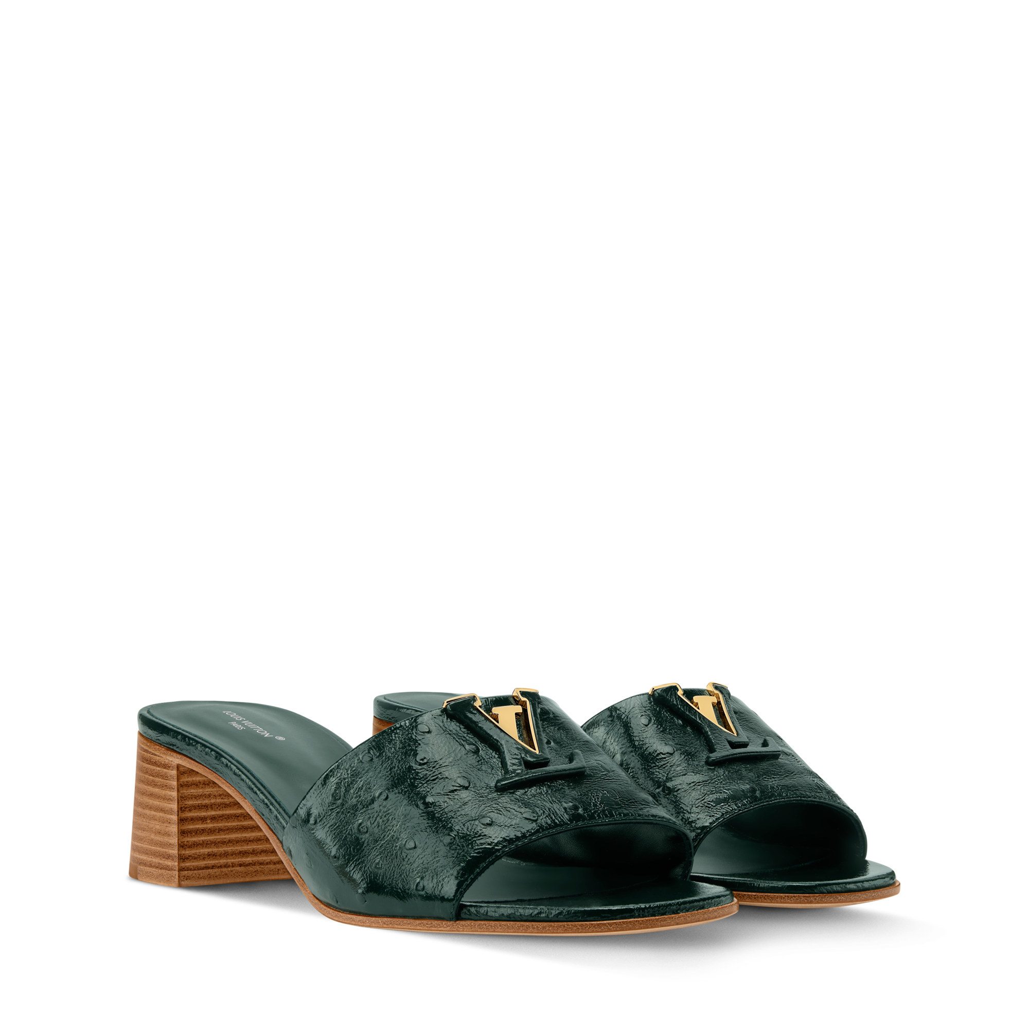 Mules de Luxe en Velours Brodé pour Femme Sandales à Fleurs